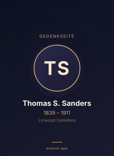 Gedenkportrait von Thomas S. Sanders
