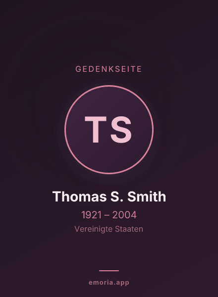 Gedenkportrait von Thomas S. Smith