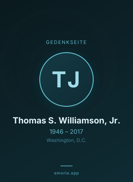 Gedenkportrait von Thomas S. Williamson, Jr.