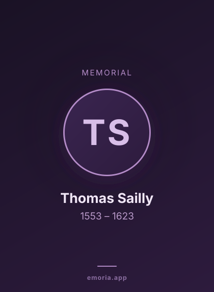 Memorial portrait of Thomas Sailly