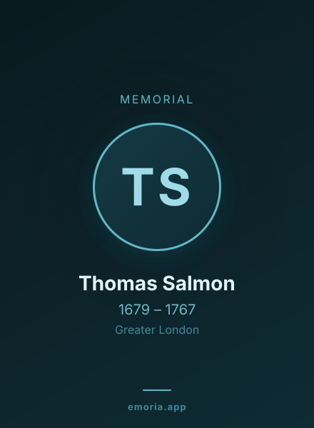 Memorial portrait of Thomas Salmon