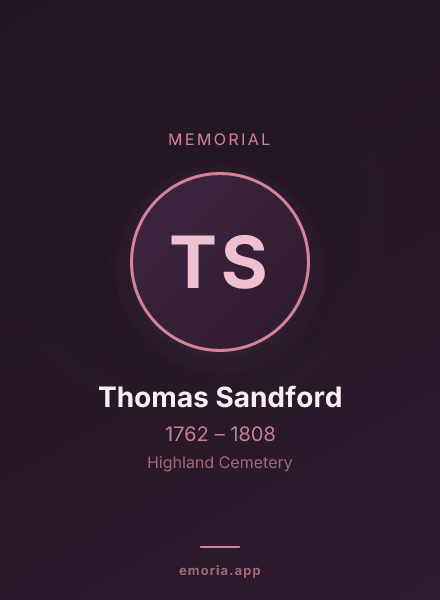 Memorial portrait of Thomas Sandford