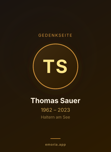 Gedenkportrait von Thomas Sauer