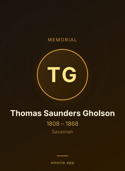 Memorial portrait of Thomas Saunders Gholson