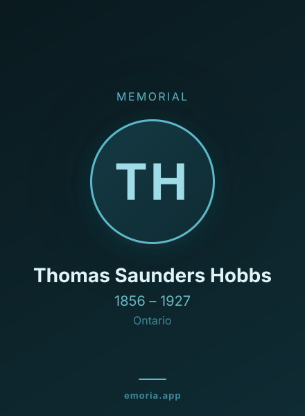 Memorial portrait of Thomas Saunders Hobbs