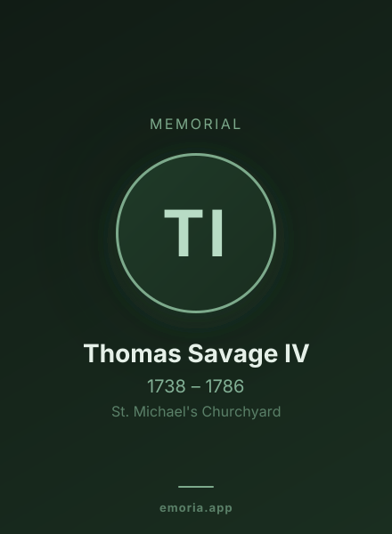 Memorial portrait of Thomas Savage IV