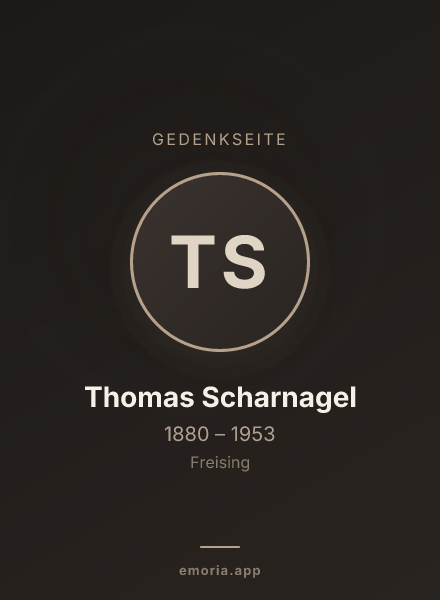 Gedenkportrait von Thomas Scharnagel