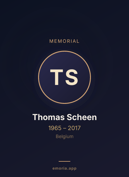 Memorial portrait of Thomas Scheen