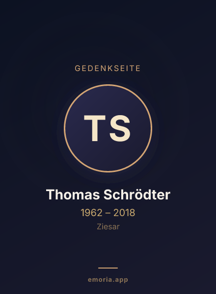 Gedenkportrait von Thomas Schrödter