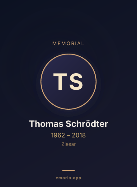 Memorial portrait of Thomas Schrödter