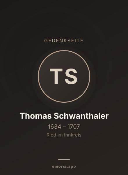 Gedenkportrait von Thomas Schwanthaler