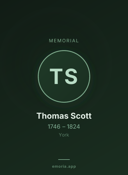 Memorial portrait of Thomas Scott