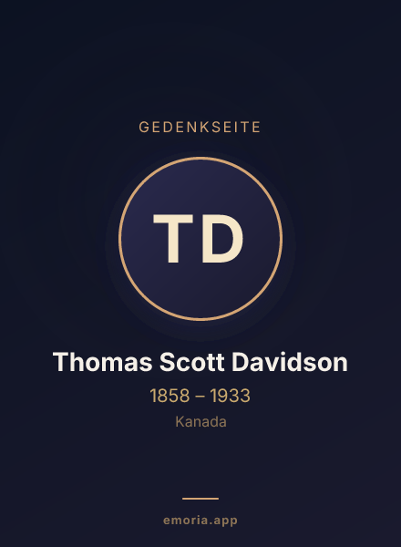 Gedenkportrait von Thomas Scott Davidson