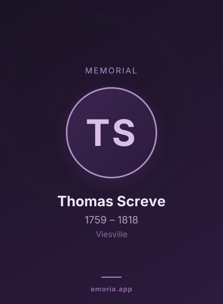 Memorial portrait of Thomas Screve