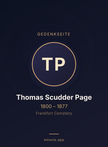 Gedenkportrait von Thomas Scudder Page