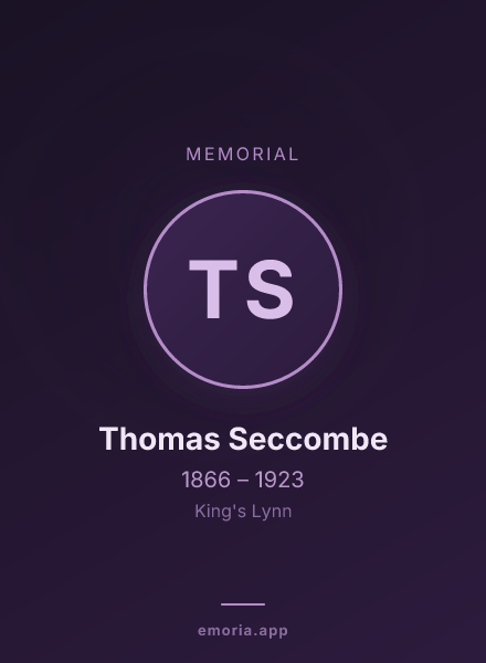 Memorial portrait of Thomas Seccombe