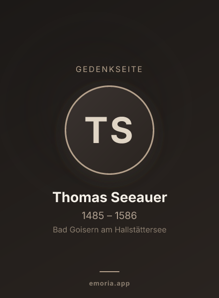 Gedenkportrait von Thomas Seeauer