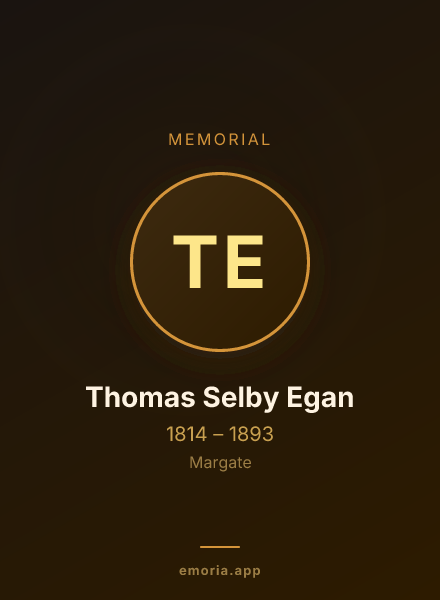 Memorial portrait of Thomas Selby Egan