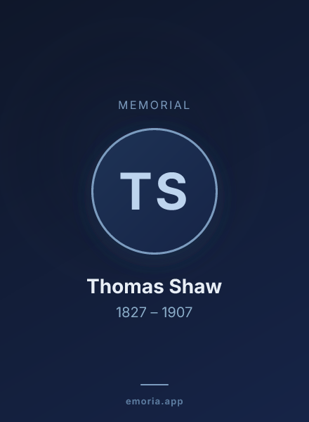 Memorial portrait of Thomas Shaw