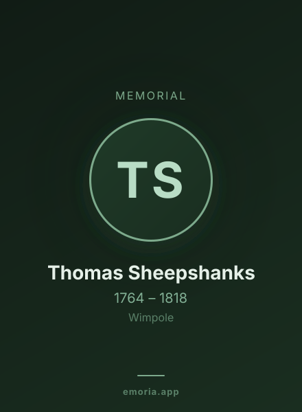 Memorial portrait of Thomas Sheepshanks