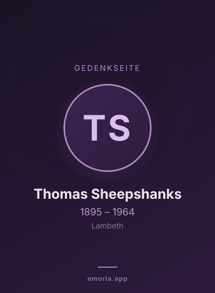 Gedenkportrait von Thomas Sheepshanks