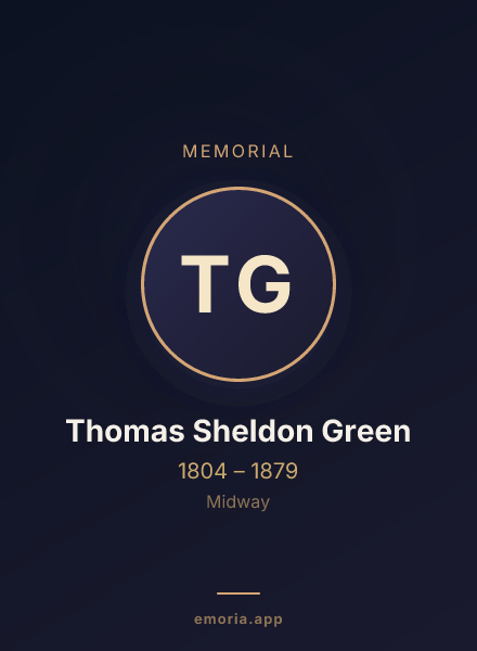 Memorial portrait of Thomas Sheldon Green