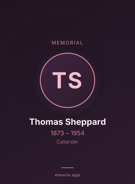 Memorial portrait of Thomas Sheppard
