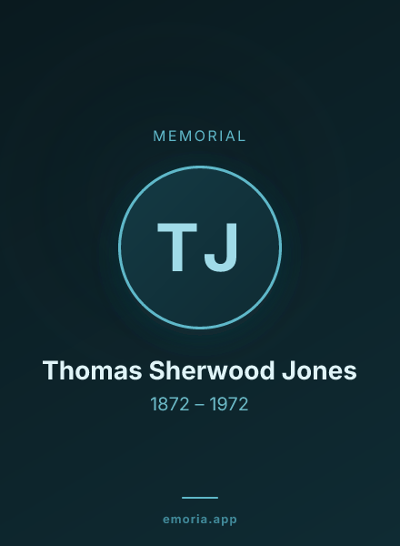 Memorial portrait of Thomas Sherwood Jones