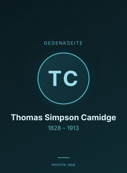 Gedenkportrait von Thomas Simpson Camidge