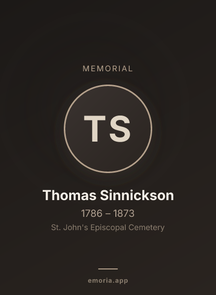 Memorial portrait of Thomas Sinnickson