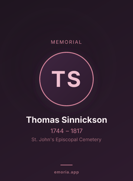 Memorial portrait of Thomas Sinnickson