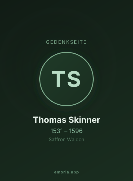 Gedenkportrait von Thomas Skinner