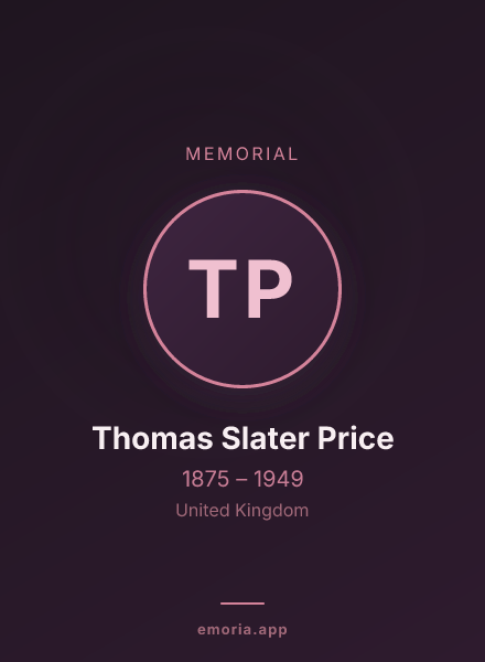 Memorial portrait of Thomas Slater Price