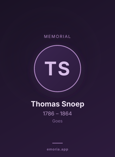 Memorial portrait of Thomas Snoep