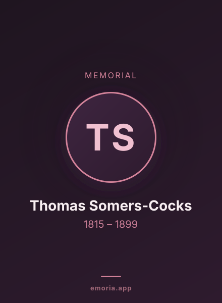 Memorial portrait of Thomas Somers-Cocks