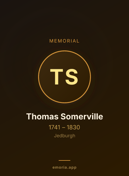 Memorial portrait of Thomas Somerville