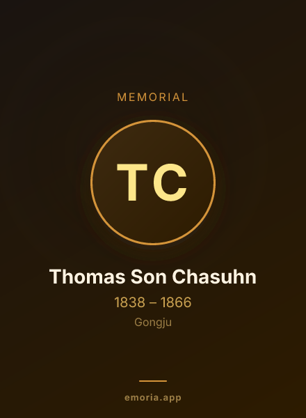 Memorial portrait of Thomas Son Chasuhn