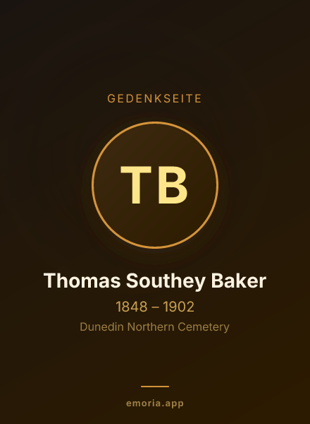 Gedenkportrait von Thomas Southey Baker