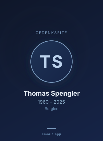 Gedenkportrait von Thomas Spengler