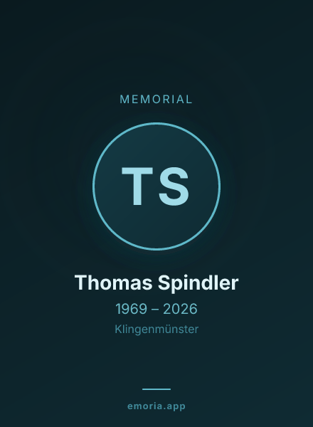 Memorial portrait of Thomas Spindler