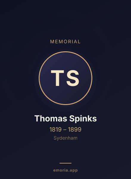 Memorial portrait of Thomas Spinks