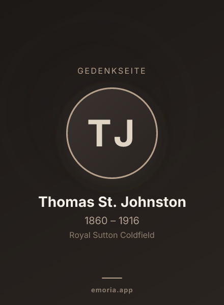 Gedenkportrait von Thomas St. Johnston