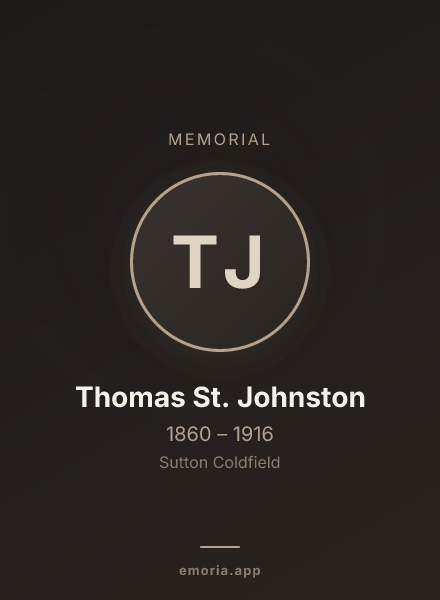 Memorial portrait of Thomas St. Johnston