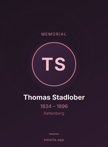 Memorial portrait of Thomas Stadlober