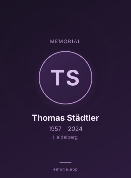 Memorial portrait of Thomas Städtler