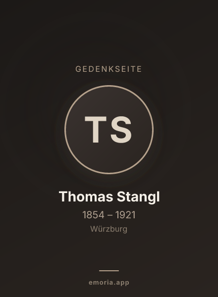Gedenkportrait von Thomas Stangl