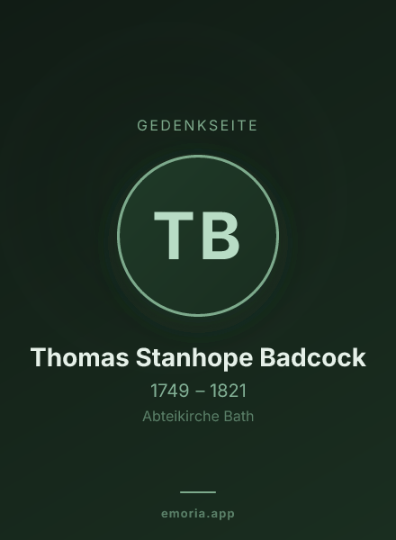 Gedenkportrait von Thomas Stanhope Badcock