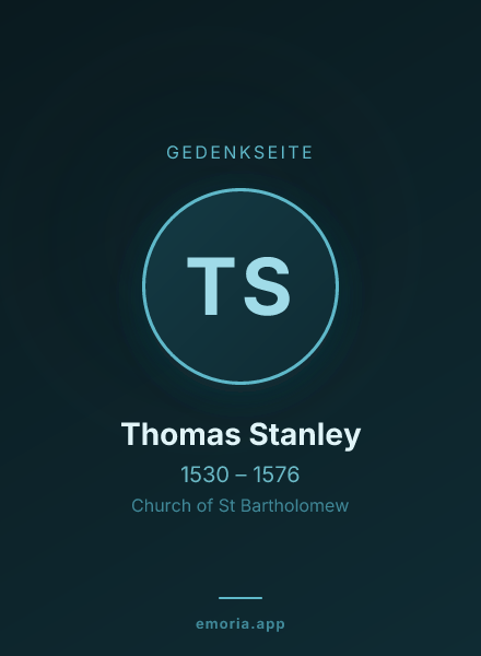 Gedenkportrait von Thomas Stanley