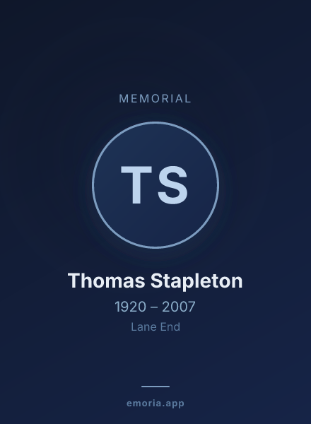 Memorial portrait of Thomas Stapleton