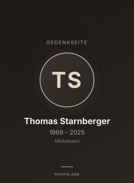 Gedenkportrait von Thomas Starnberger